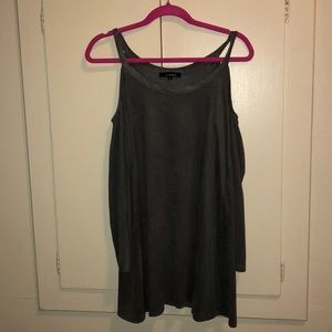 Cold shoulder suede dress